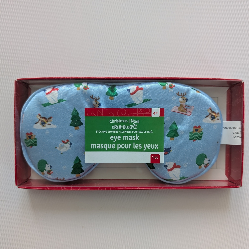 Christmas Eye Mask for Kids - Blue